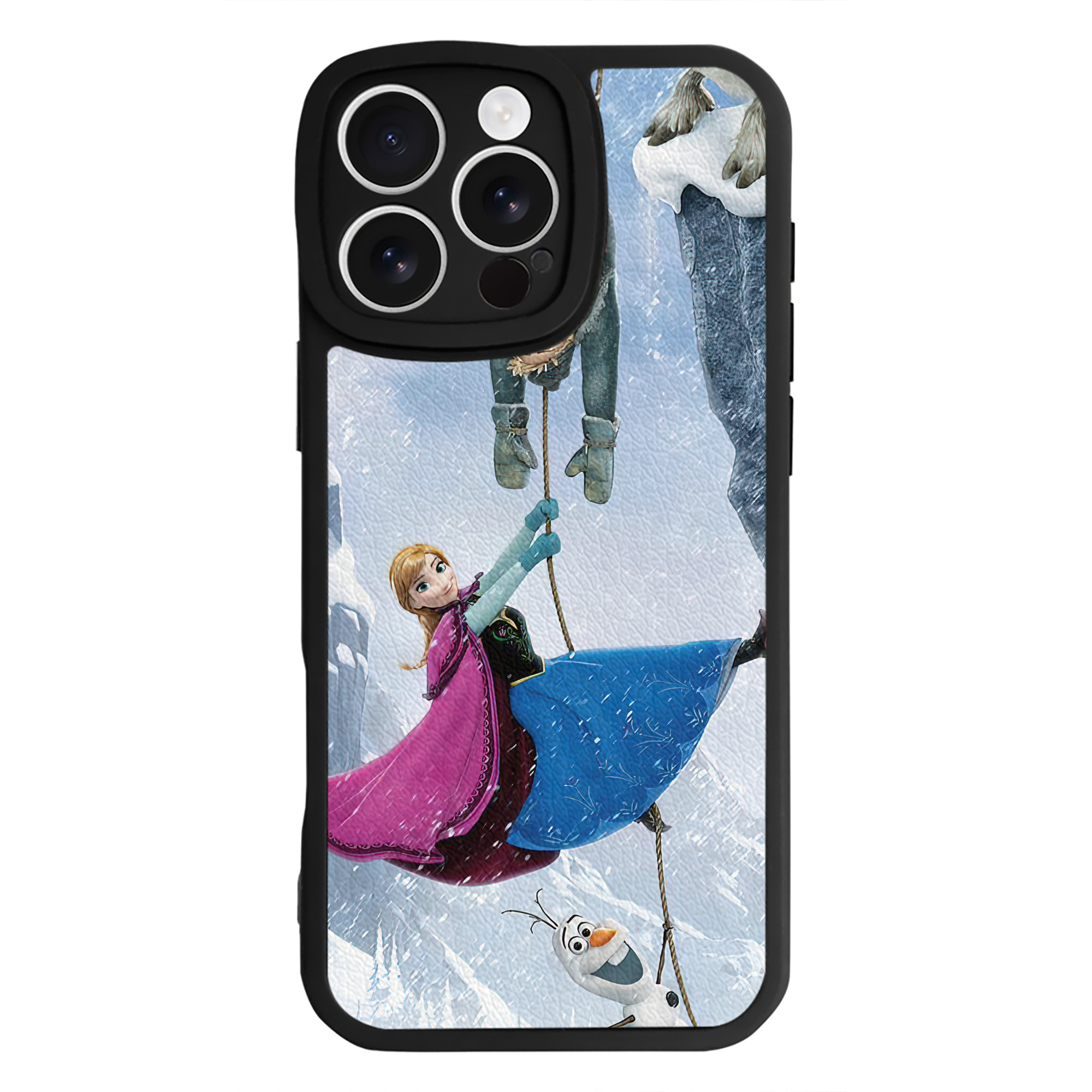 （画像用） アナと雪の女王 アンナ エルサ Frozen Anna Elsa 【iPhone 16シリーズ対応】シリコンスマホケース（レザー調） 材質：シリコン